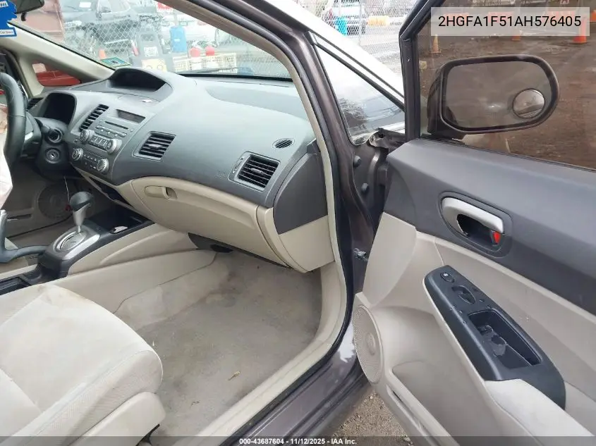 2HGFA1F51AH576405 2010 Honda Civic Lx
