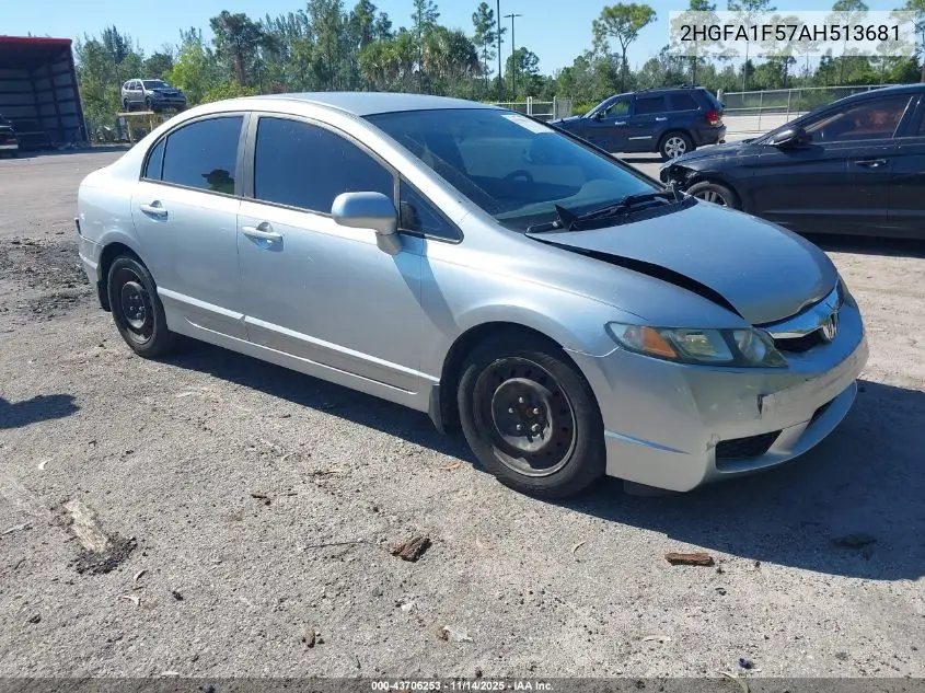 2HGFA1F57AH513681 2010 Honda Civic Lx