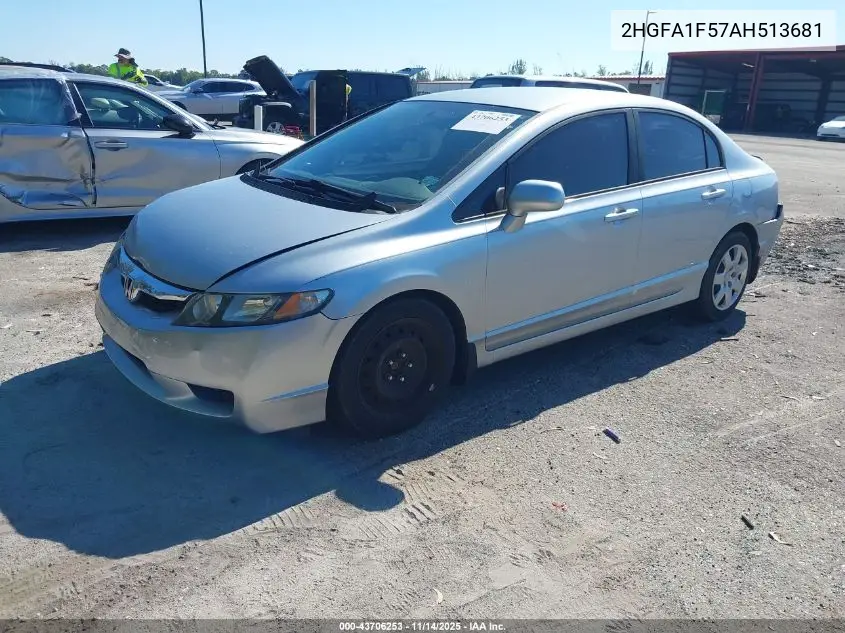 2HGFA1F57AH513681 2010 Honda Civic Lx