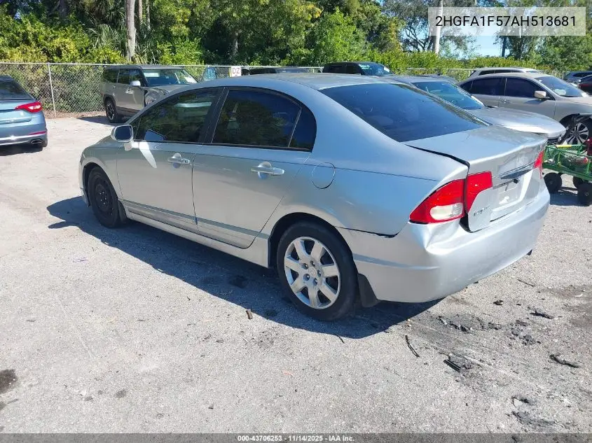 2HGFA1F57AH513681 2010 Honda Civic Lx