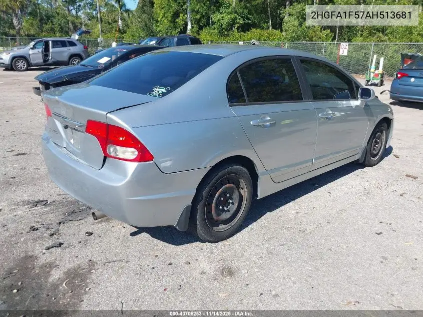 2HGFA1F57AH513681 2010 Honda Civic Lx
