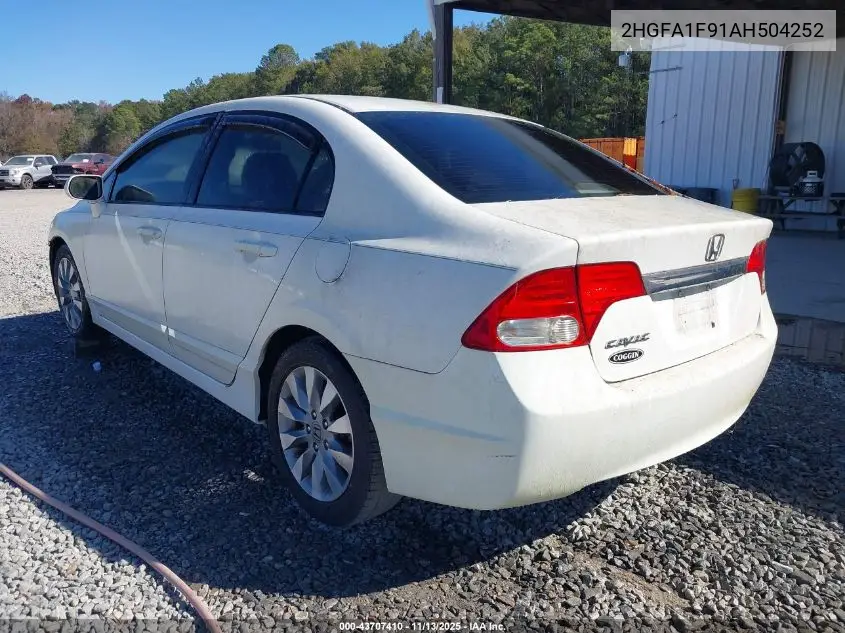 2HGFA1F91AH504252 2010 Honda Civic Ex-L
