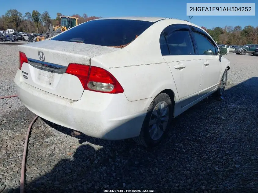 2HGFA1F91AH504252 2010 Honda Civic Ex-L
