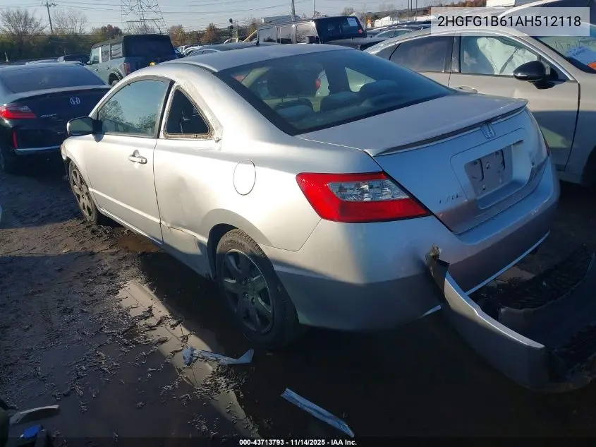 2HGFG1B61AH512118 2010 Honda Civic Lx