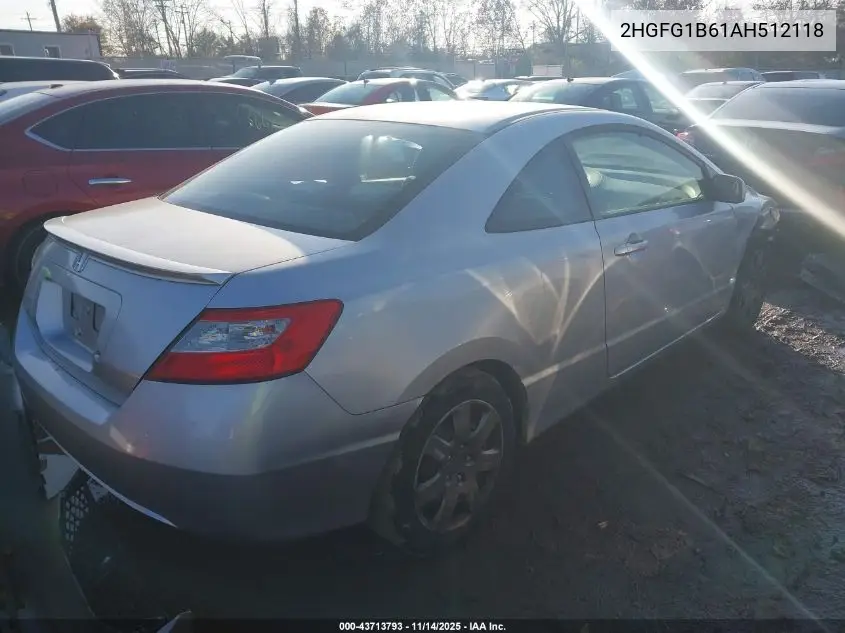 2HGFG1B61AH512118 2010 Honda Civic Lx