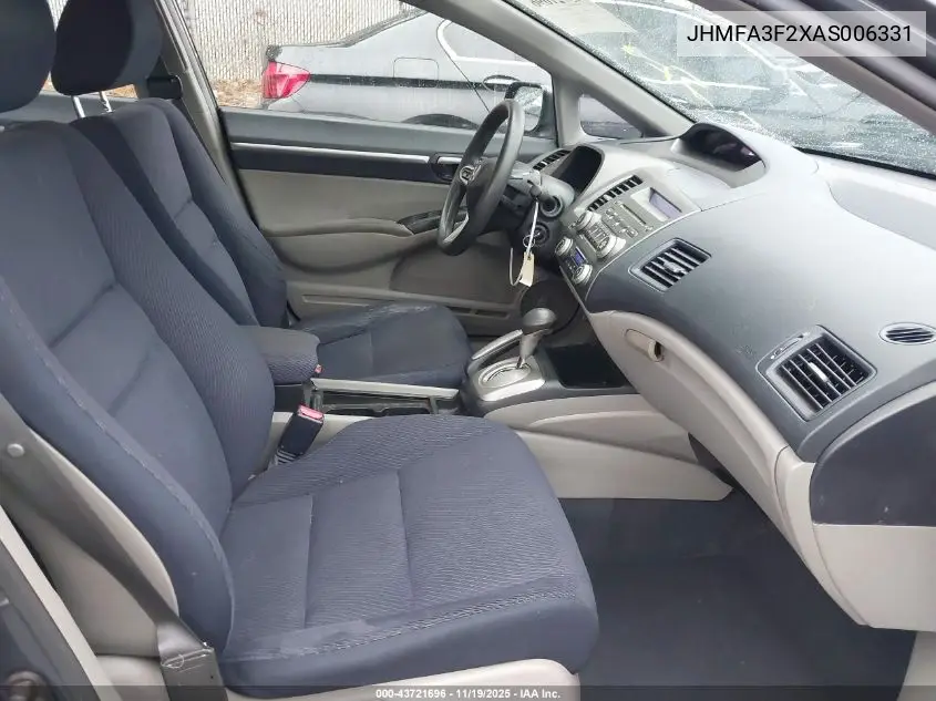 JHMFA3F2XAS006331 2010 Honda Civic Hybrid