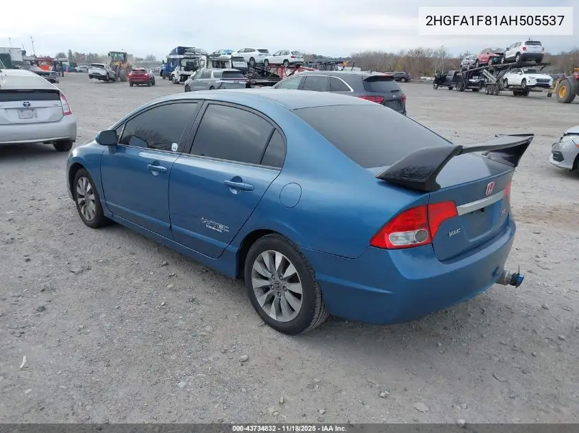 2HGFA1F81AH505537 2010 Honda Civic Ex