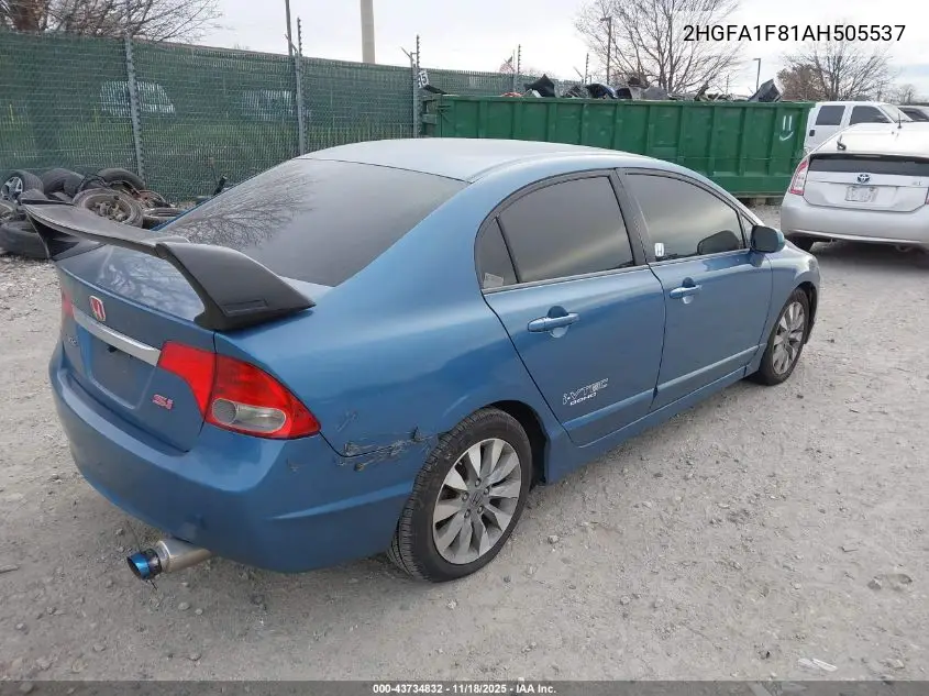2HGFA1F81AH505537 2010 Honda Civic Ex