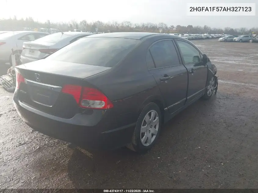 2HGFA1F57AH327123 2010 Honda Civic Lx