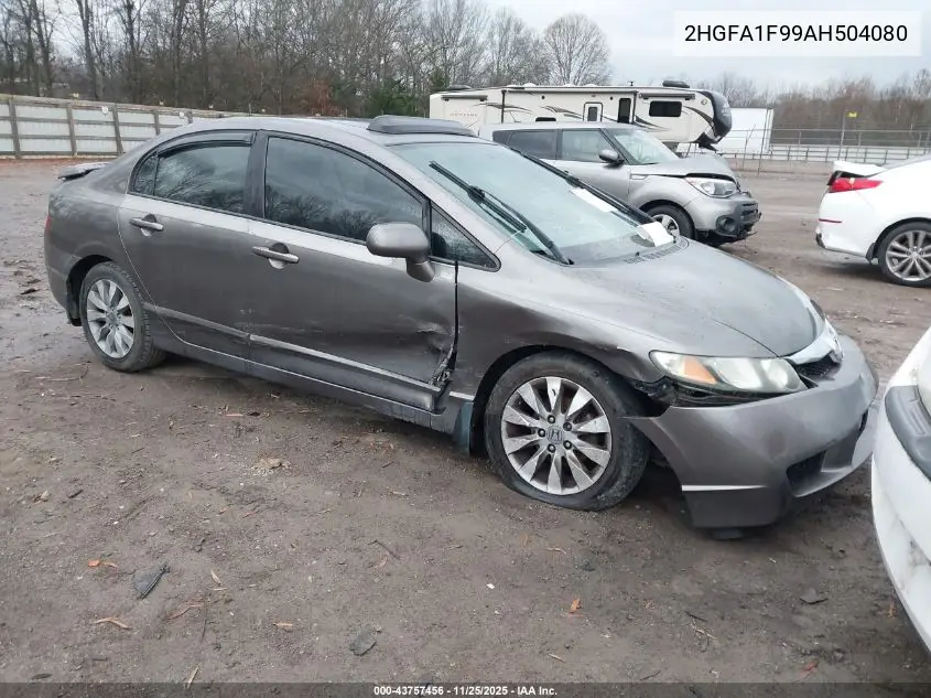 2HGFA1F99AH504080 2010 Honda Civic Ex-L