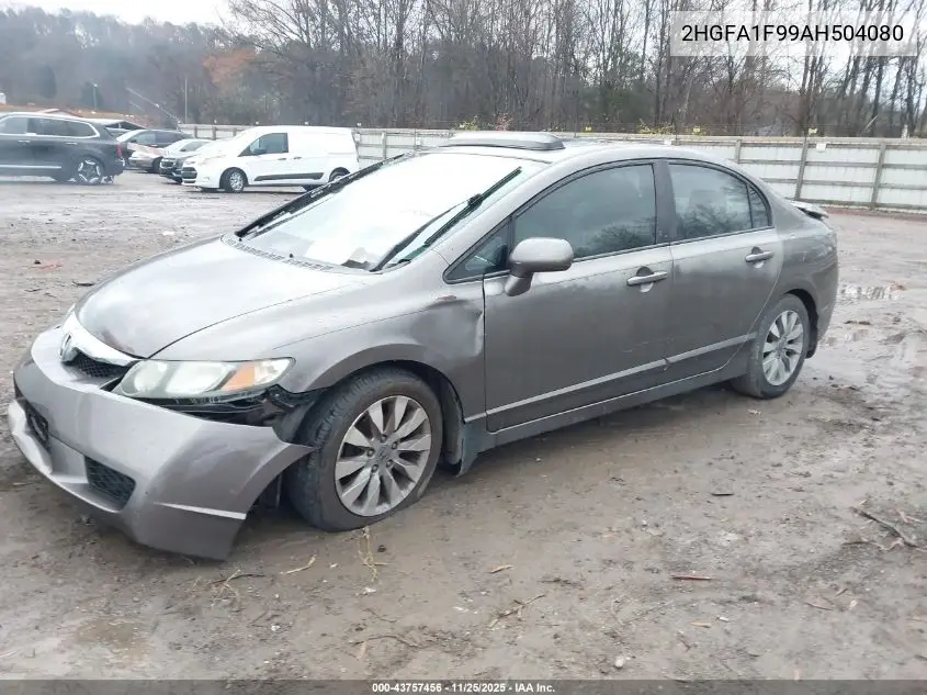 2HGFA1F99AH504080 2010 Honda Civic Ex-L