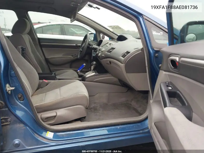 19XFA1F88AE081736 2010 Honda Civic Ex