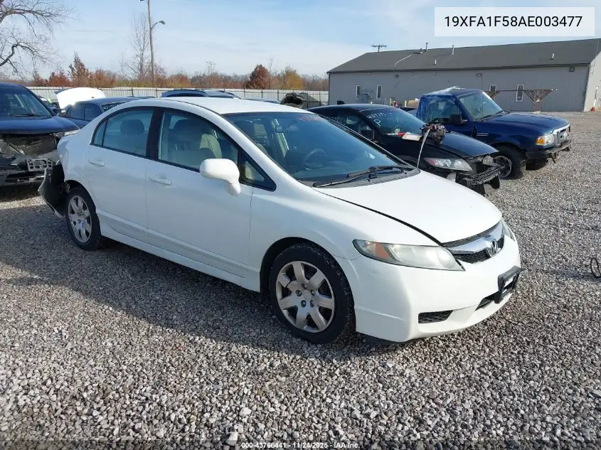 19XFA1F58AE003477 2010 Honda Civic Lx