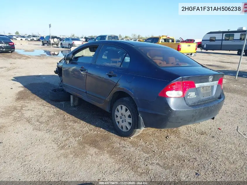 2HGFA1F31AH506238 2010 Honda Civic Vp