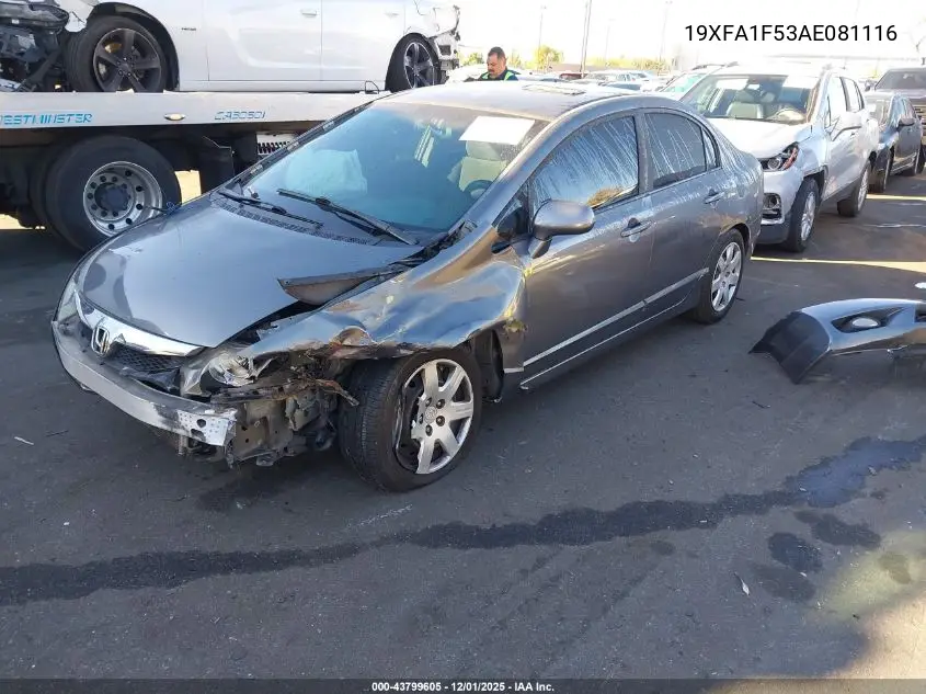 19XFA1F53AE081116 2010 Honda Civic Lx