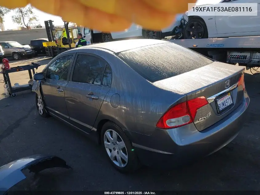 19XFA1F53AE081116 2010 Honda Civic Lx