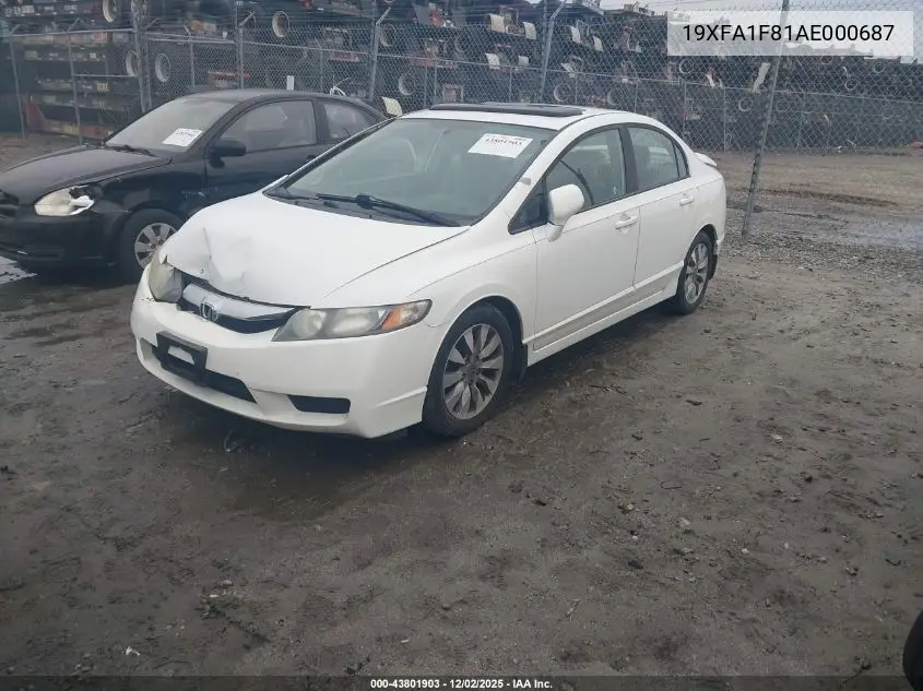 19XFA1F81AE000687 2010 Honda Civic Ex