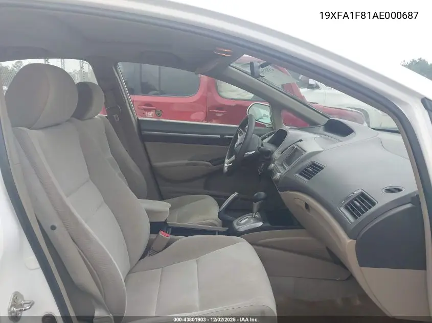 19XFA1F81AE000687 2010 Honda Civic Ex