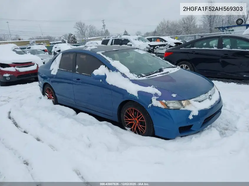 2HGFA1F52AH569303 2010 Honda Civic Lx