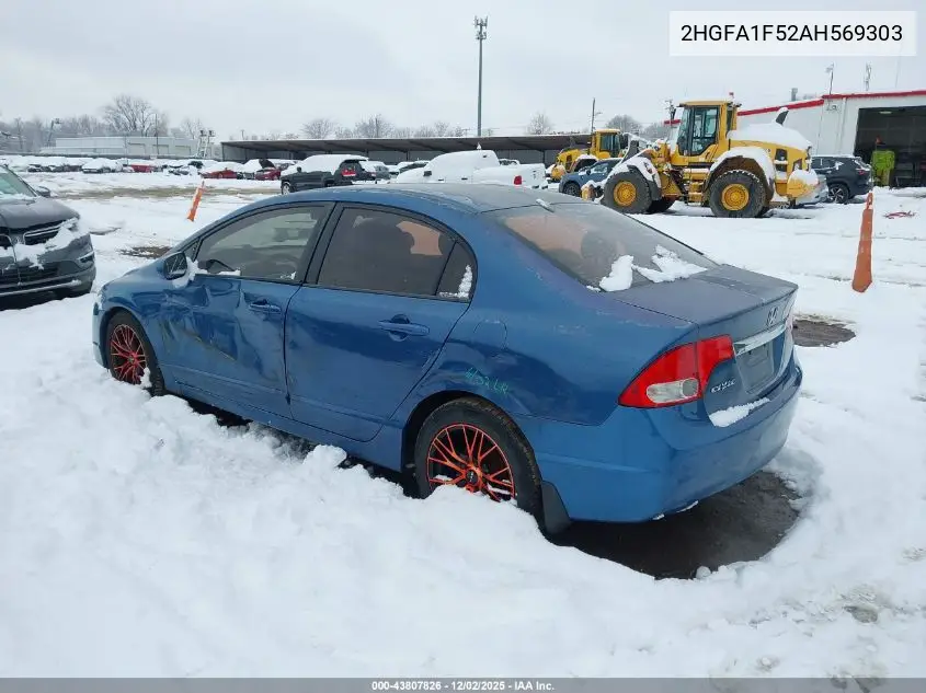 2HGFA1F52AH569303 2010 Honda Civic Lx