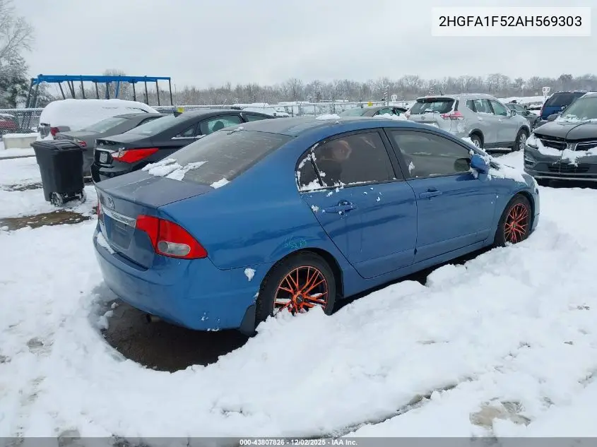 2HGFA1F52AH569303 2010 Honda Civic Lx