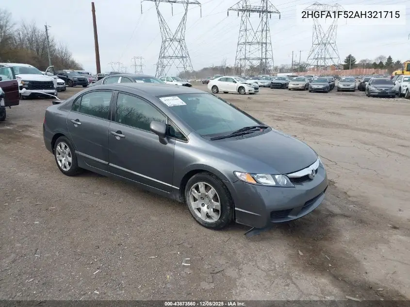 2HGFA1F52AH321715 2010 Honda Civic Lx