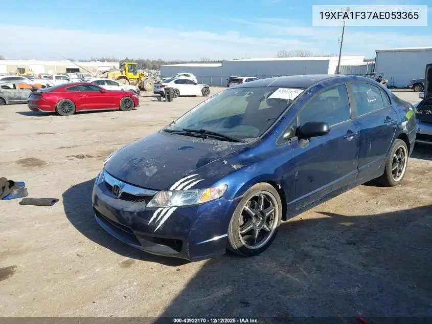19XFA1F37AE053365 2010 Honda Civic Vp