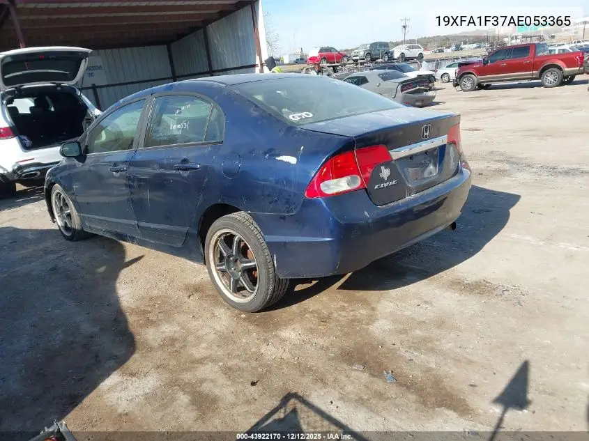 19XFA1F37AE053365 2010 Honda Civic Vp