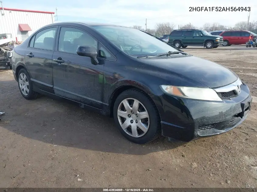 2HGFA1F52AH564943 2010 Honda Civic Lx