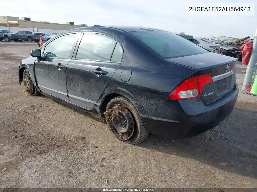 2HGFA1F52AH564943 2010 Honda Civic Lx