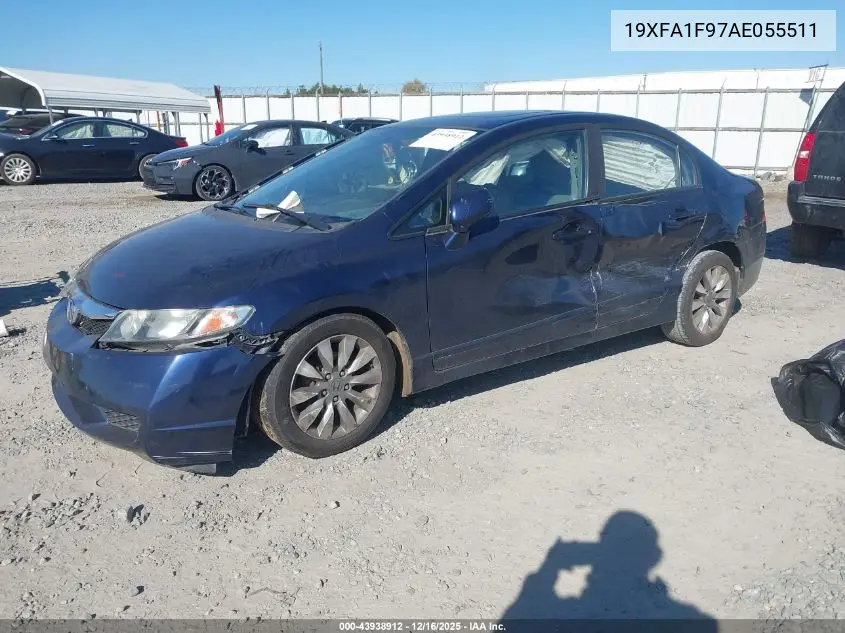 19XFA1F97AE055511 2010 Honda Civic Ex-L