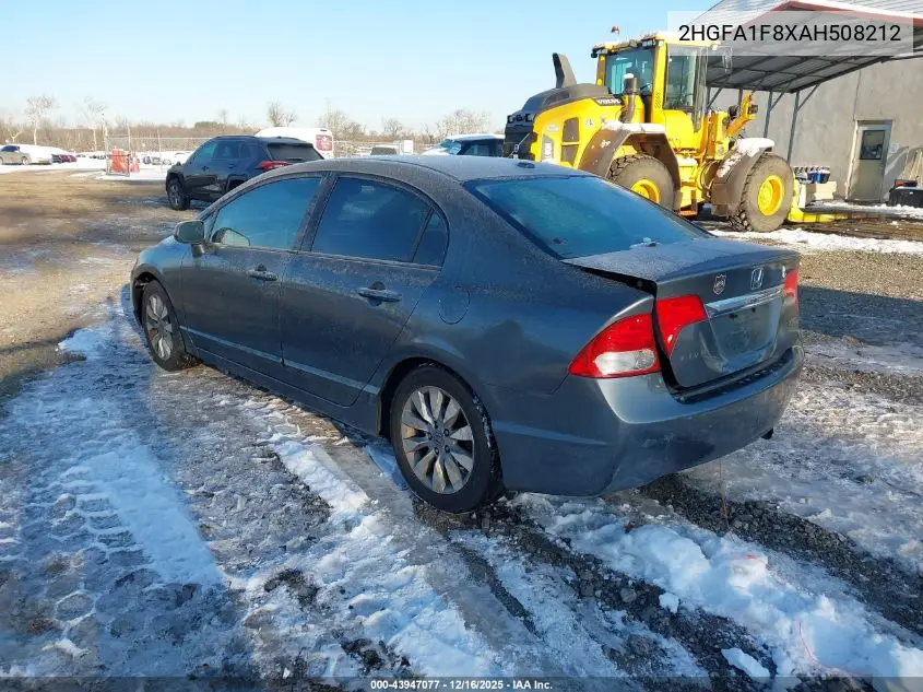 2HGFA1F8XAH508212 2010 Honda Civic Ex
