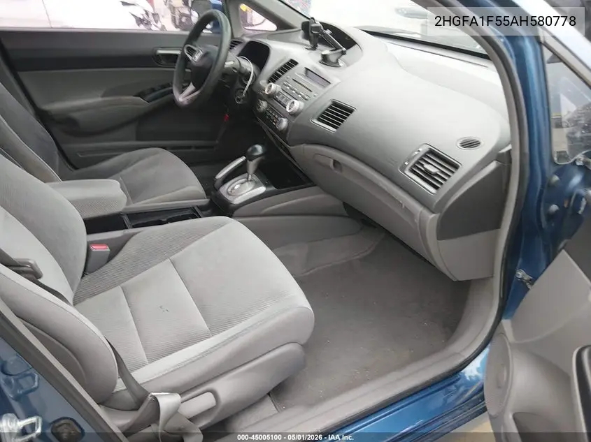 2HGFA1F55AH580778 2010 Honda Civic Lx