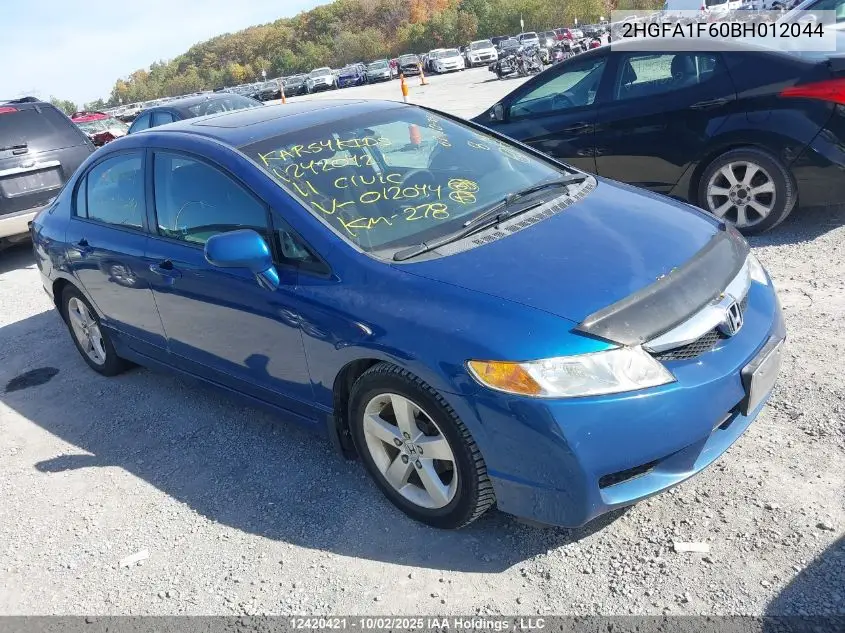 2HGFA1F60BH012044 2011 Honda Civic Lx-S