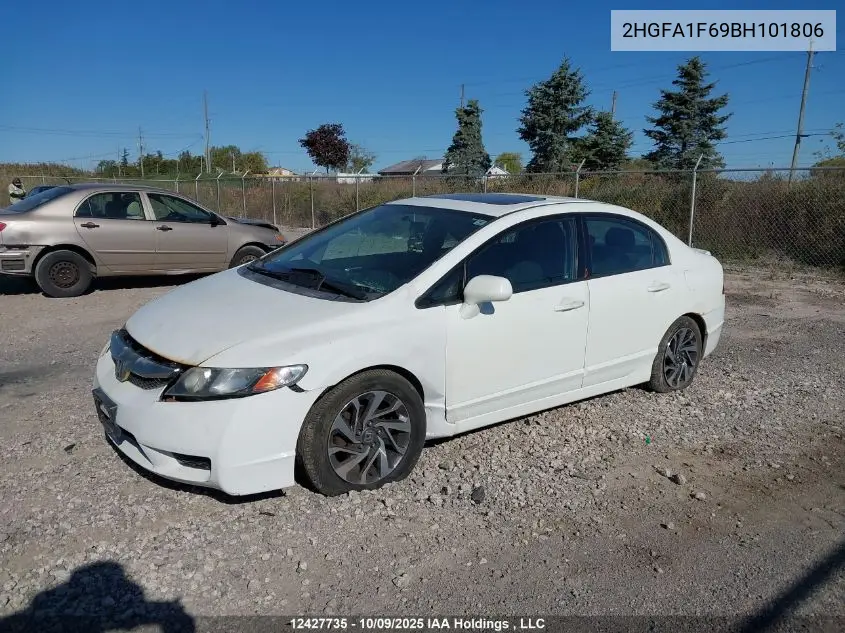 2HGFA1F69BH101806 2011 Honda Civic Se