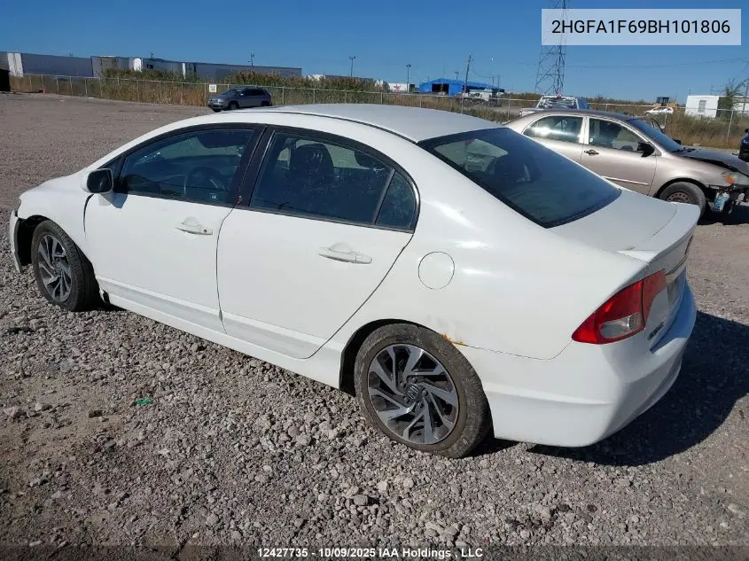 2HGFA1F69BH101806 2011 Honda Civic Se