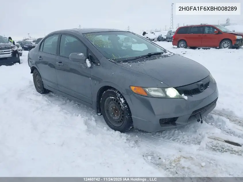 2HGFA1F6XBH008289 2011 Honda Civic Sdn