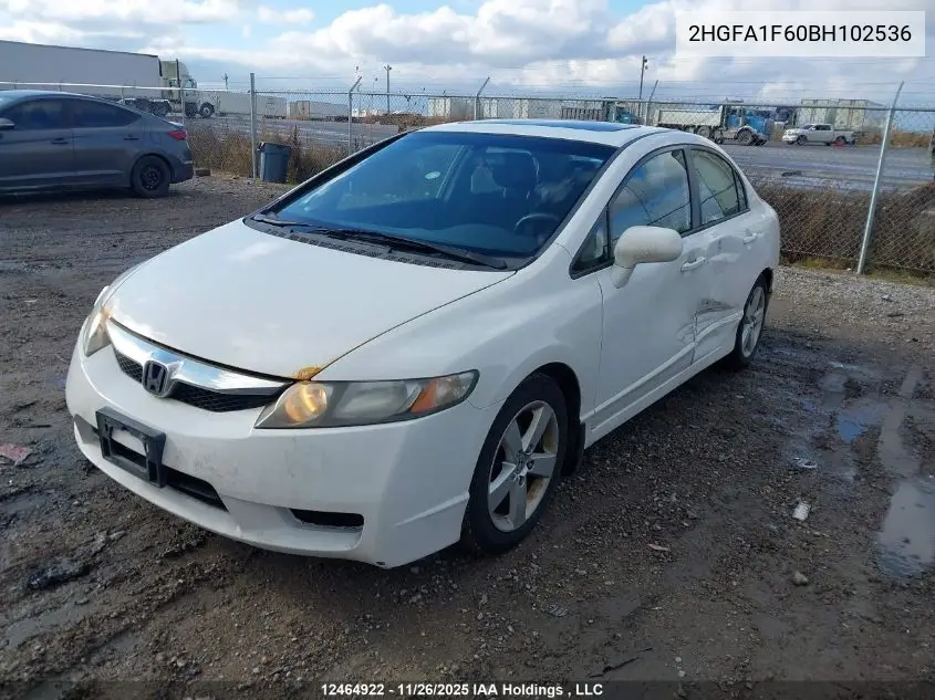 2HGFA1F60BH102536 2011 Honda Civic Lx-S