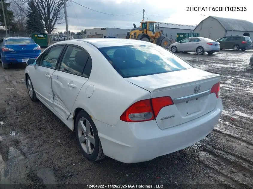 2HGFA1F60BH102536 2011 Honda Civic Lx-S