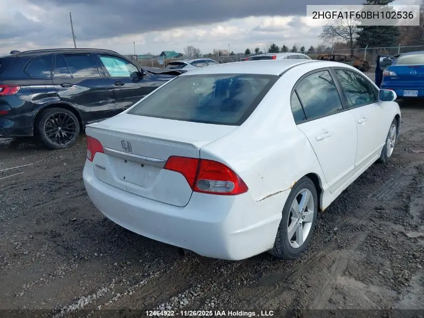 2HGFA1F60BH102536 2011 Honda Civic Lx-S