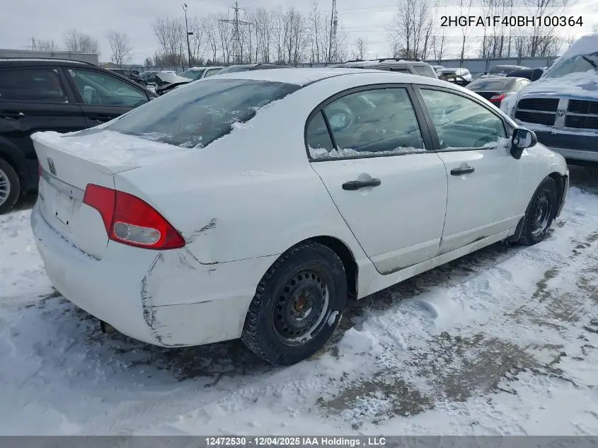 2HGFA1F40BH100364 2011 Honda Civic Dx-G