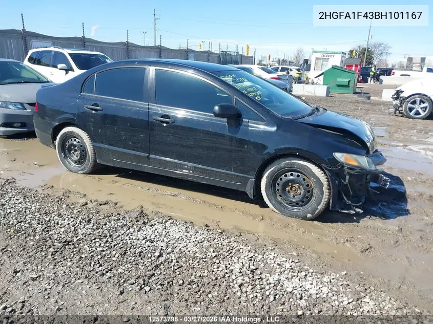 2HGFA1F43BH101167 2011 Honda Civic Dx-G