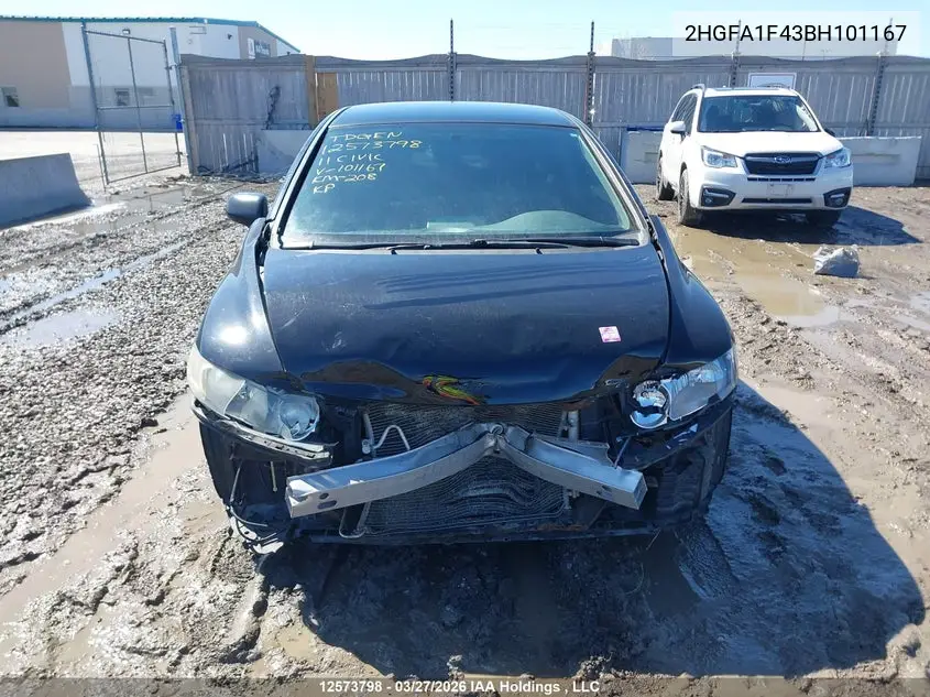 2HGFA1F43BH101167 2011 Honda Civic Dx-G