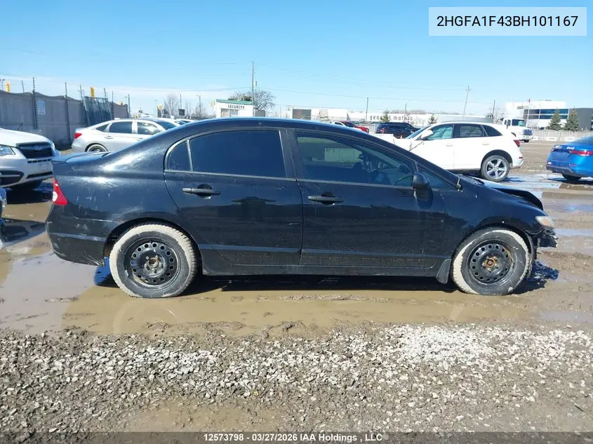 2HGFA1F43BH101167 2011 Honda Civic Dx-G