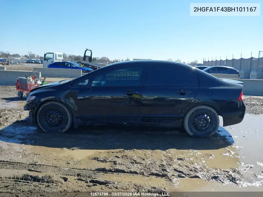 2HGFA1F43BH101167 2011 Honda Civic Dx-G