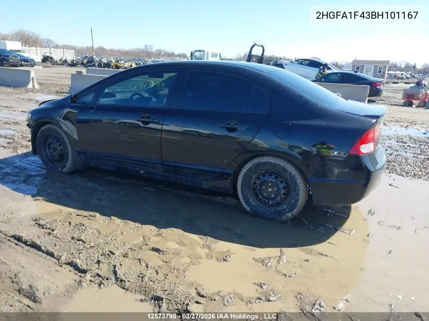 2HGFA1F43BH101167 2011 Honda Civic Dx-G
