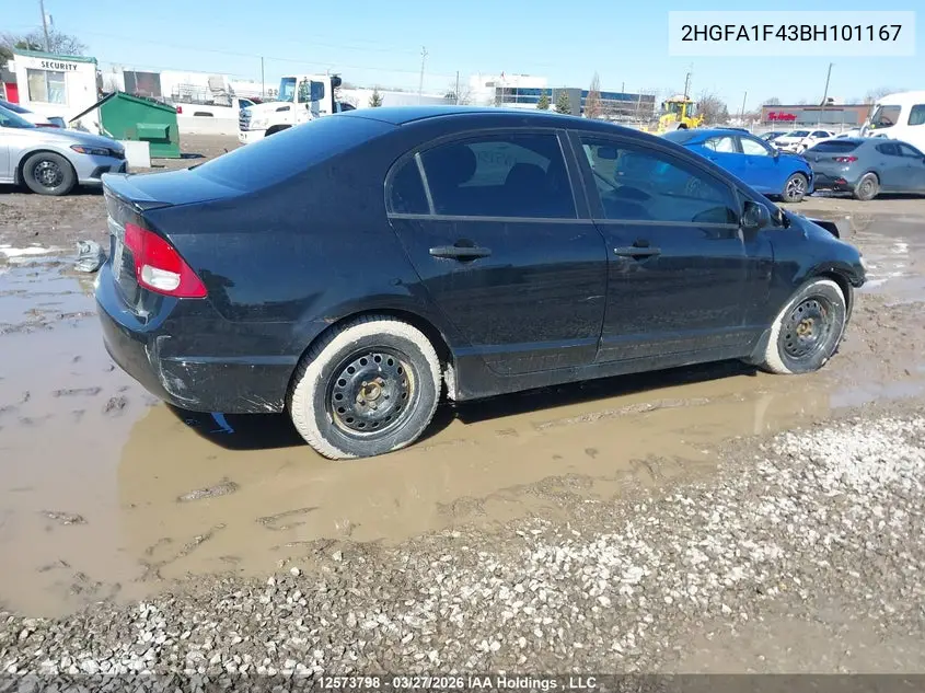 2HGFA1F43BH101167 2011 Honda Civic Dx-G
