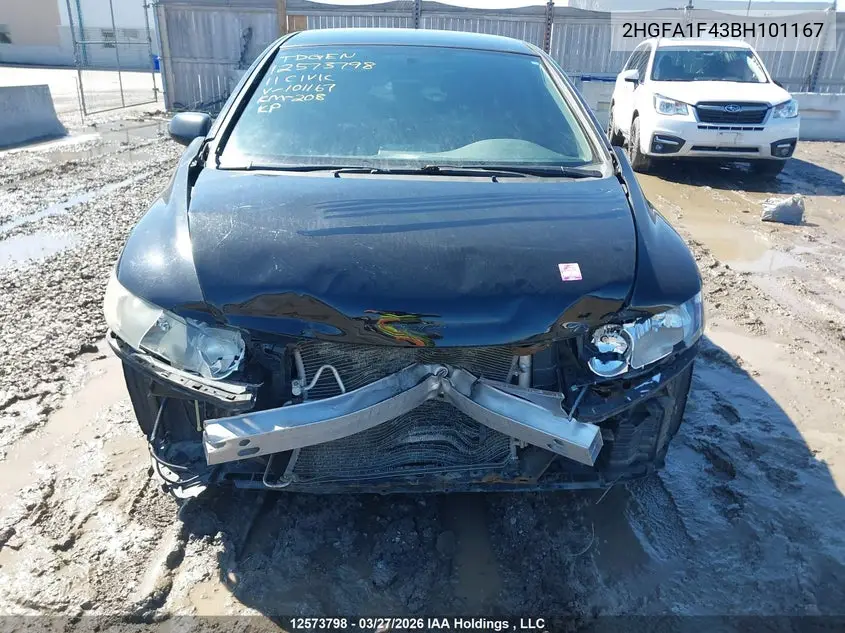2HGFA1F43BH101167 2011 Honda Civic Dx-G