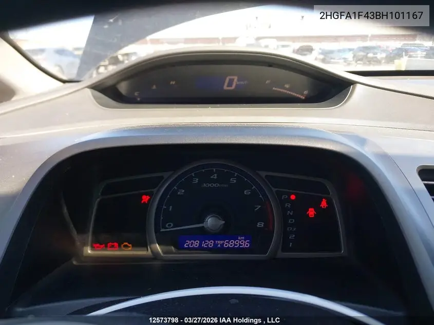 2HGFA1F43BH101167 2011 Honda Civic Dx-G