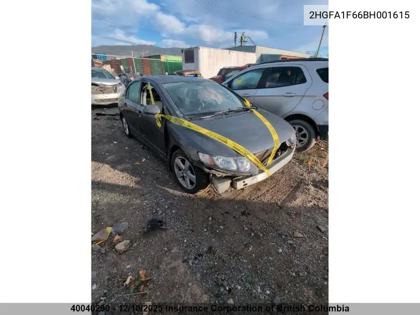 2HGFA1F66BH001615 2011 Honda Civic
